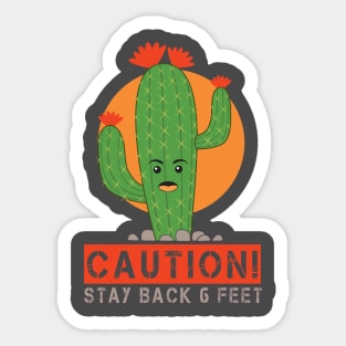 Cactus Caution - 6 feet Sticker